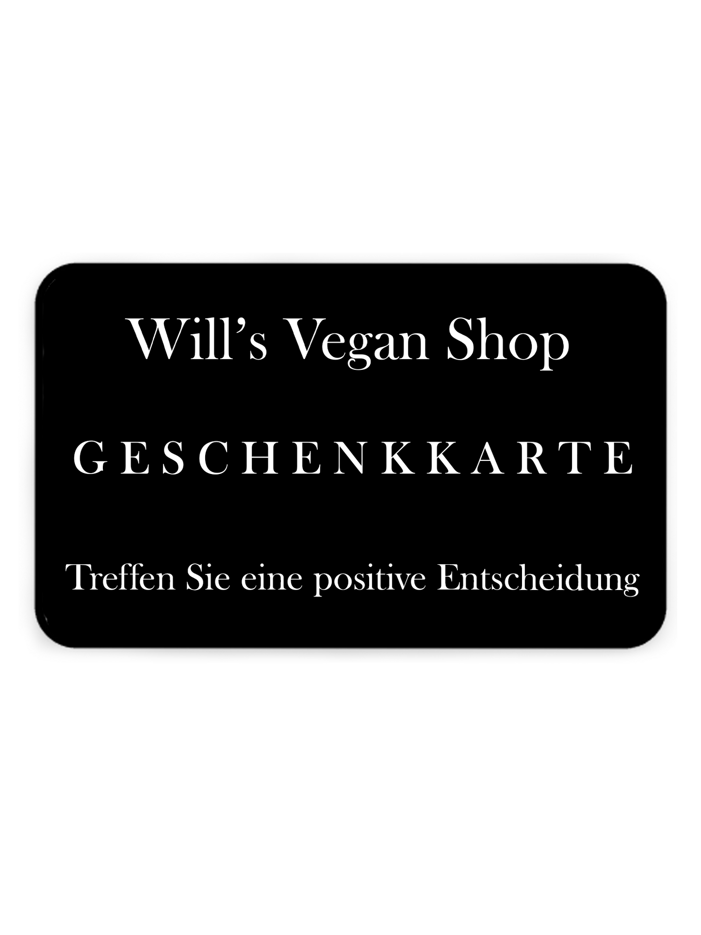 Will's Vegan Shop Geschenkkarte